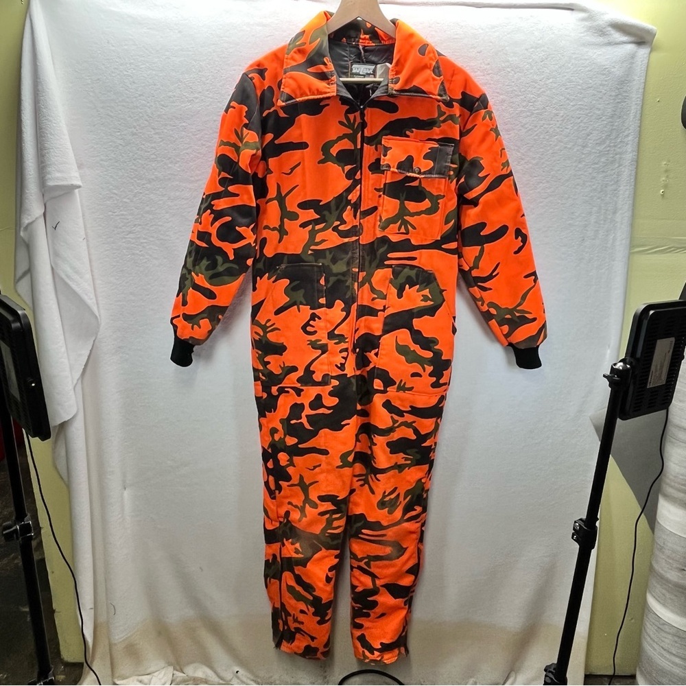 SafTBak Orange Camo Hunting Overalls Boys L Hunt‎ outdoors Winter